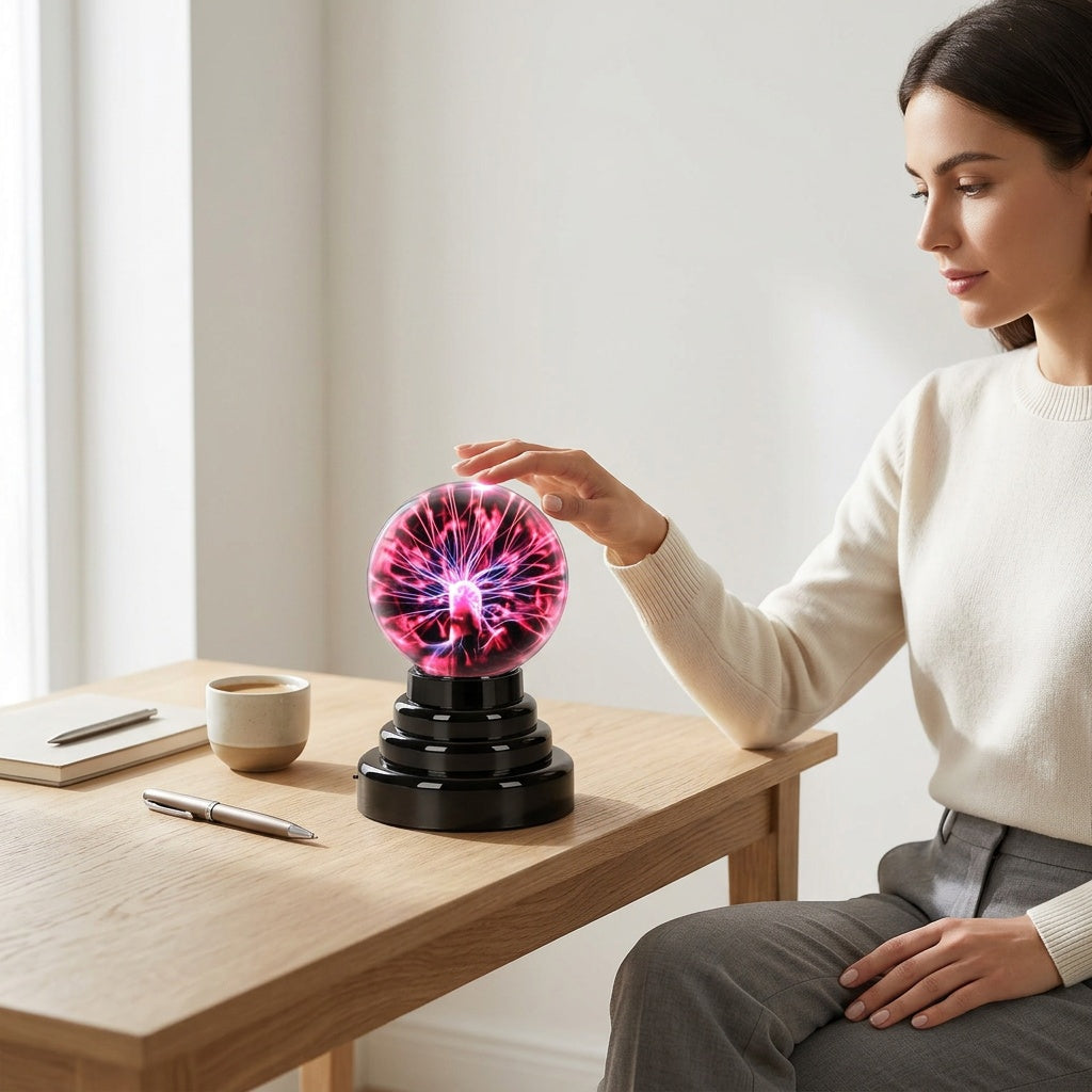 Plasma Ball Lamp with Electric Filaments